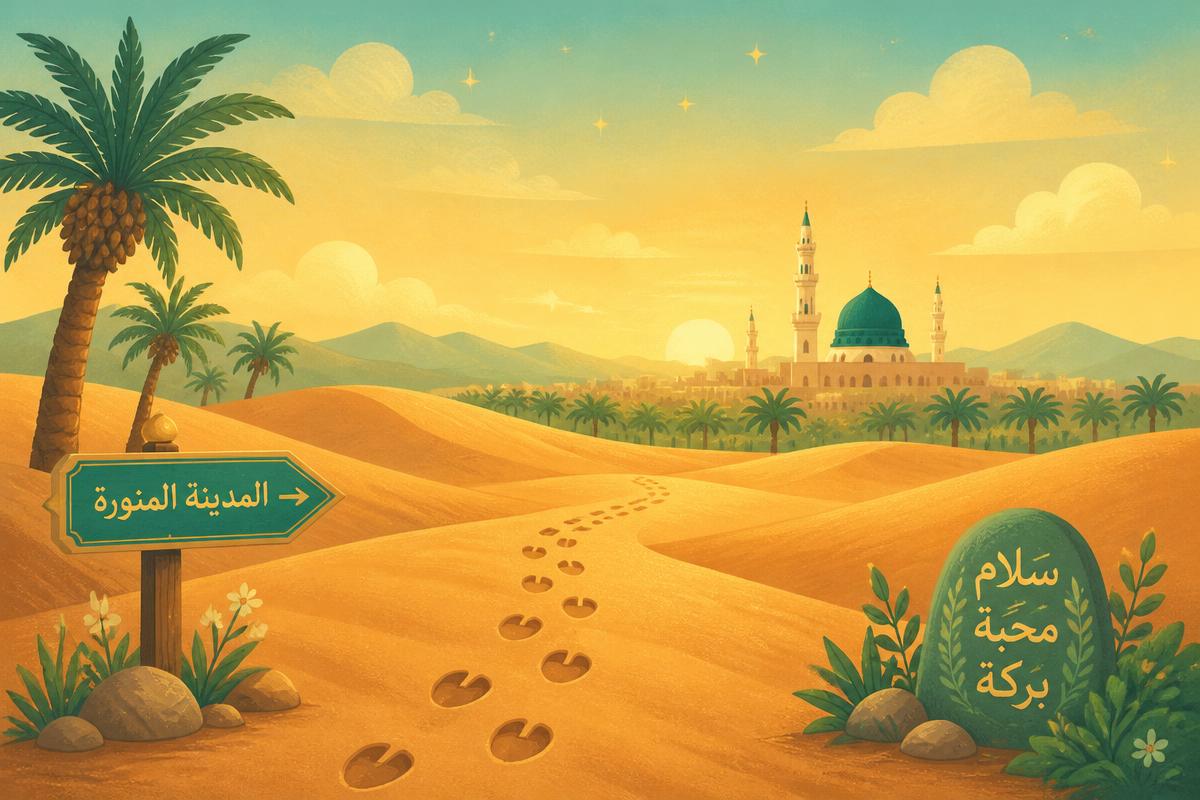 صورة درس قصة الهجرة إلى يثرب